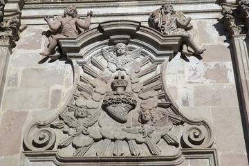 Jesuit Church of La Compania in the historic center of Quito, Ecuador