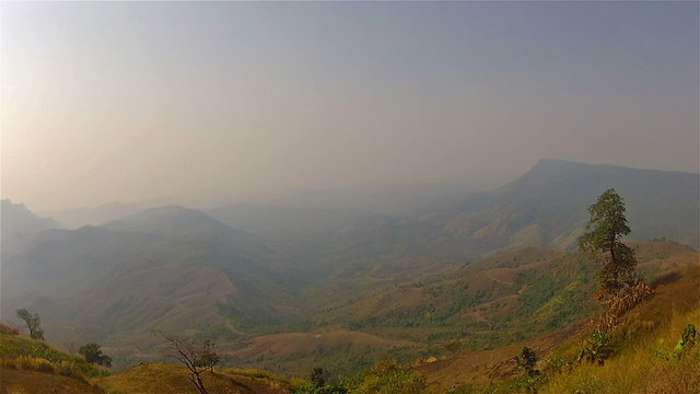 Mountain landscape in Phu Hin Rong Kla national park/Phu Hin Rong Kla national park, northern Thailand