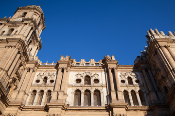 Fototapeta na wymiar Detail Cathedral of Malaga