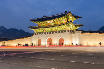 Gyeongbokgung Palace at Nigth in Seoul,South Korea