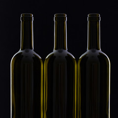 Three different bottles of wine