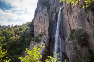 Waterfall, South part of Corsica island, France