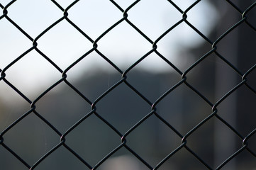 metal grid fence