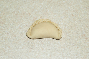Cooking dumplings with cottage cheese.