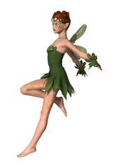 Spring Fairy on White