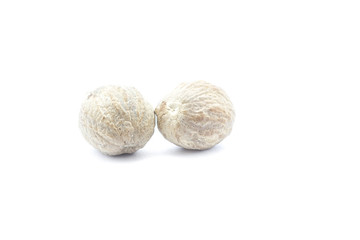Nutmeg isolated on white background