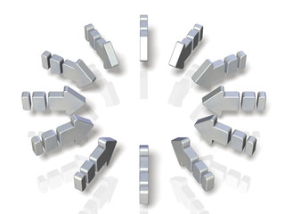 協力を表すアブストラクト3DCGイラスト