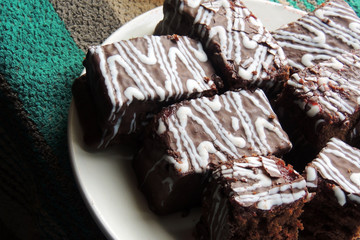 Piece of chocolate cake