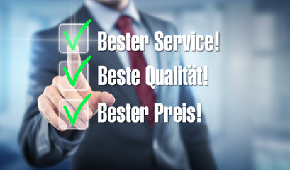 Bester Service / Beste Qualität / Bester Preis