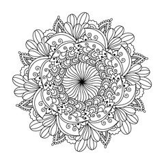 Round element for coloring book. 