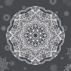 Abstract design element. Round mandala in vector. Graphic template for your design.
