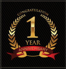 Anniversary golden laurel wreath
