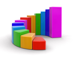 3d Diagram. Image with clipping path.