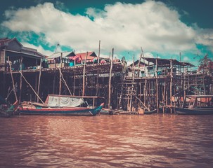 Fototapeta na wymiar Floating village Kompong Phluk, Siem Reap, Cambodia