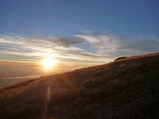 beautiful sunset in Tatry mountains