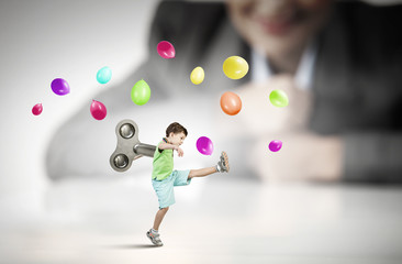 Fototapeta premium Hyperactive happy child