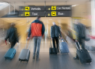 Airline Passengers in an Airport