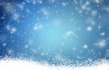 Winter background with snowflakes