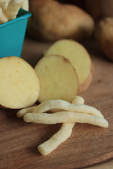 French fries with fresh potatoes