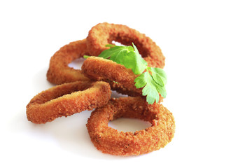 Deep fried onion rings