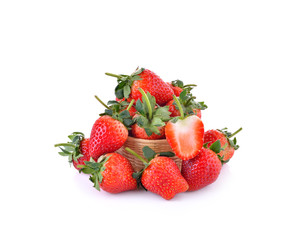 Strawberries  on  white background