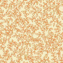 Vector seamless hand drawn natural background pattern