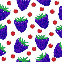 Blackberry seamless pattern