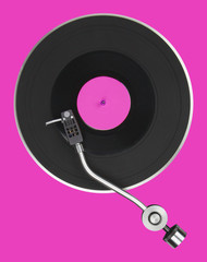 Abstract pink turntable