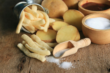 French fries with fresh potatoes