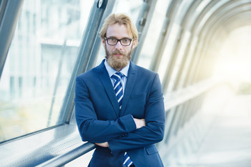 Fototapeta premium Businessman in financial district