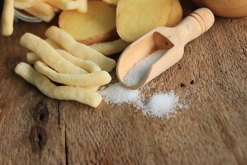 French fries with fresh potatoes
