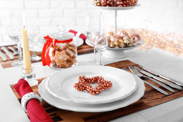 Beautiful Christmas table setting
