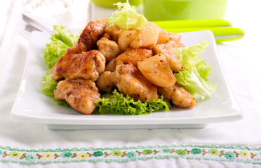 Chicken breast bites