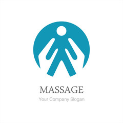 Massage logo, vector logo template.
