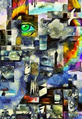 Fragmented Human Abstract