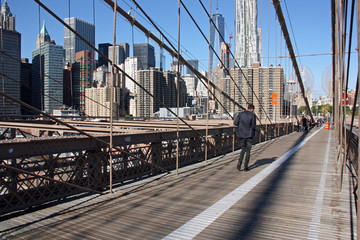 New York, Manhattan et Brooklyn Bridge, USA