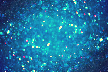 Christmas blue holiday abstract defocused background