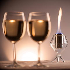Wineglasses and Candle