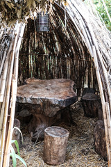 Wooden arbour in the park