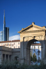 Milan (Italy): old and modern buildings