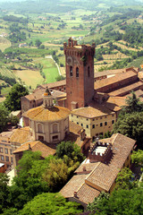 Fototapeta na wymiar Italia,Toscana,Pisa,il paese di San Miniato,la cattedrale.
