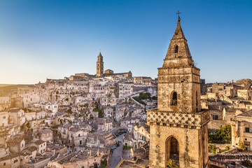 Ancient town of Matera at sunrise, Basilicata, Italy