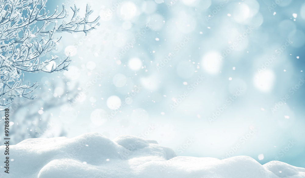 Wall mural winter christmas background