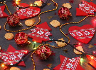 Happy New year and Merry Christmas! New Year's background.