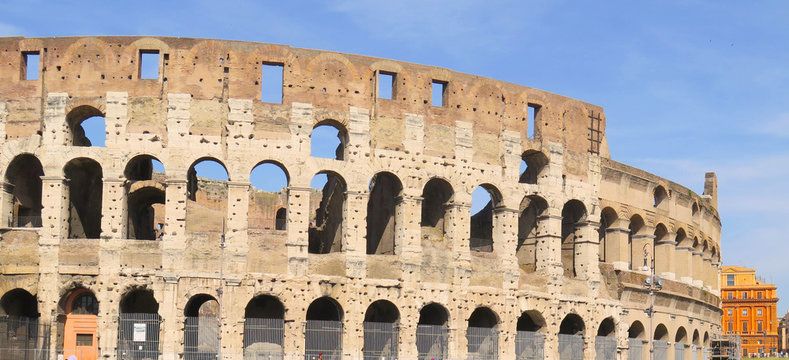The Great Colosseum (Coliseum, Colosseo) of Rome, Italy