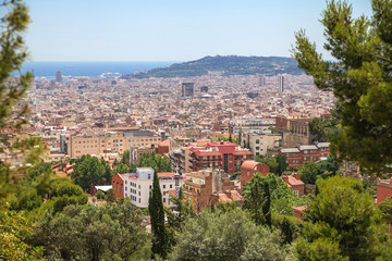 Fototapeta na wymiar Top view of Barcelona
