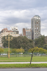 Modern Buildings and Park in Buenos Aires Argentina