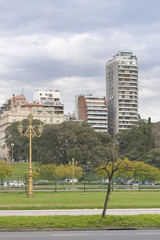 Fototapeta premium Modern Buildings and Park in Buenos Aires Argentina