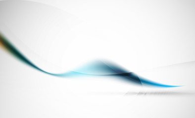 Wave blue and yellow color abstract background. Business hi-tech presentation template or advertising layout