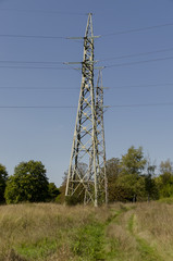 Electric power transmission line, Razgrad, Bulgaria  